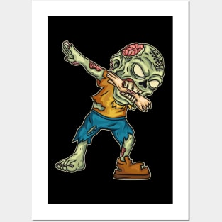 Dabbing Zombie graphic for a Halloween Costume Lover Posters and Art